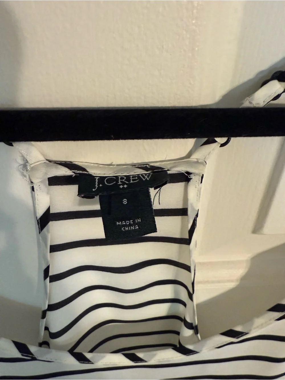 J. Crew Black & White Striped Racerback Cami